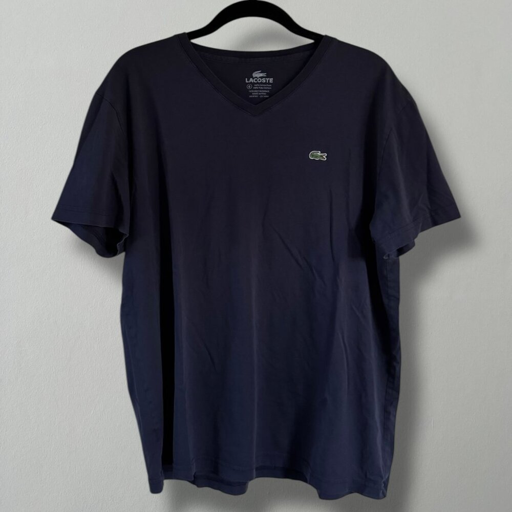 Men's Cotton V-Neck Lacoste T-Shirt